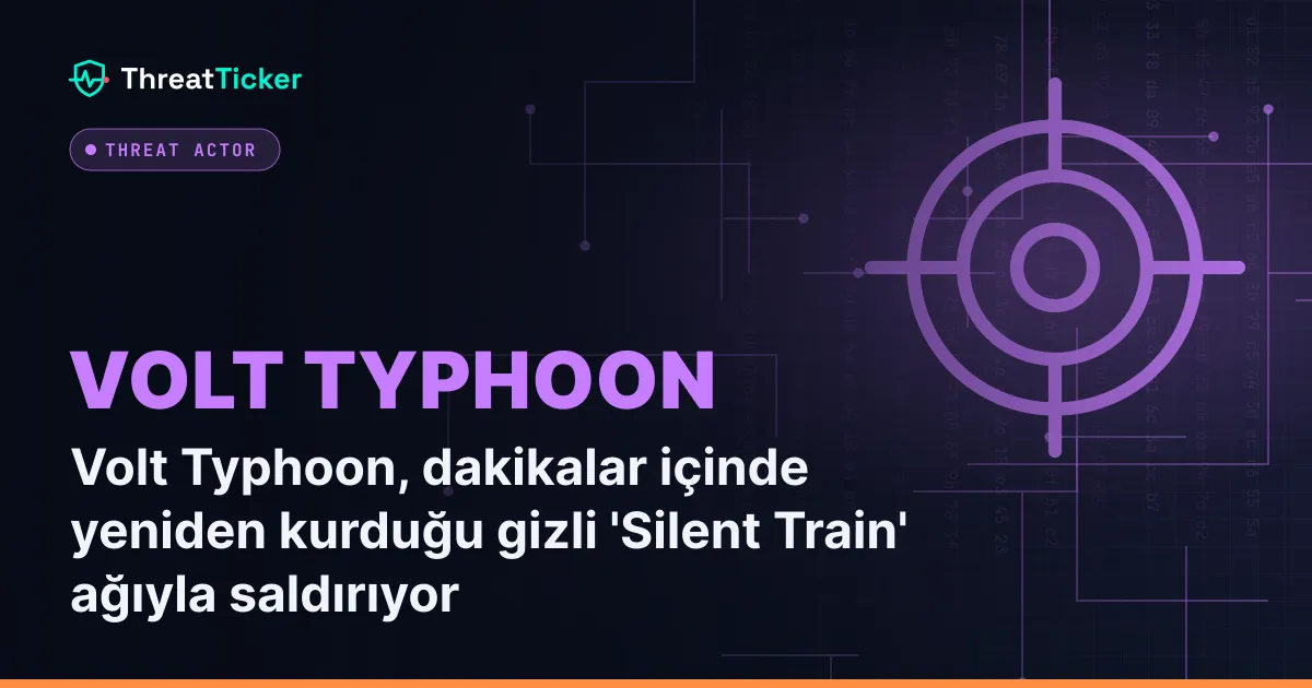 Volt Typhoon, dakikalar içinde yeniden kurduğu gizli 'Silent Train' ağıyla saldırıyor