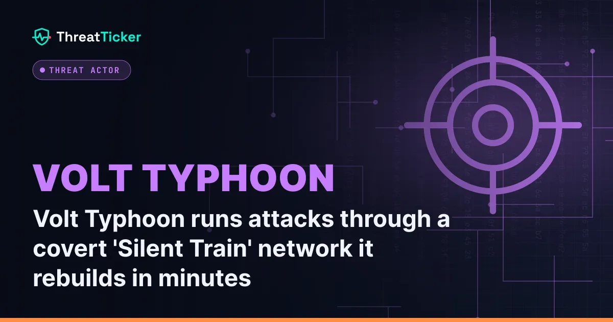 Volt Typhoon runs attacks through a covert 'Silent Train' network it rebuilds in minutes